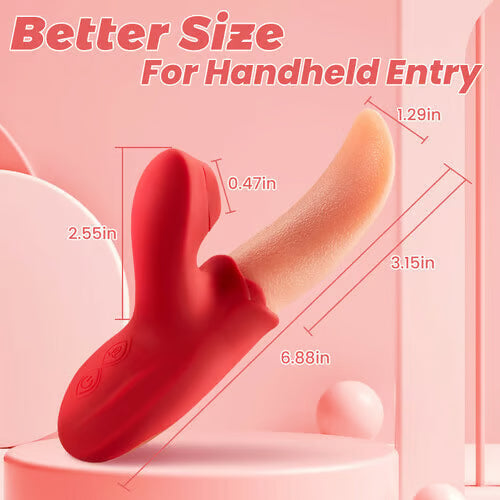 '-in-1 Flapping Tongue Vibrator Clit Sucking for Intense Blended Orgasms