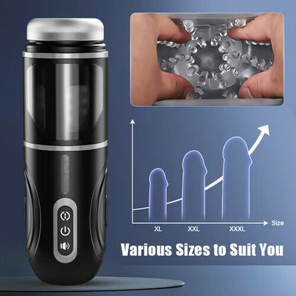 【Free Hand】Chainsaw - 7 Thrusting Rotation Automatic Masturbator with Suction Base