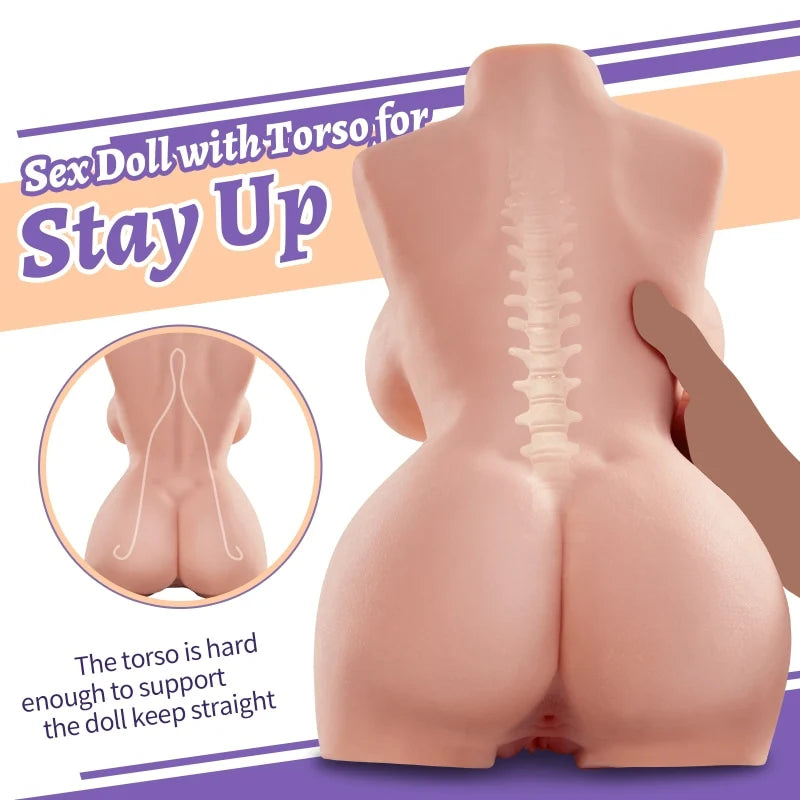 Indie Lifelike Butt 10.7 LBS Torso Sex Doll Male Masturbator