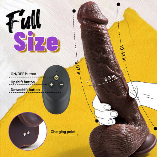 【Extra Large!】Outrider Vibrating Thrusting Thick Long Lifelike Dildo 10.75 In