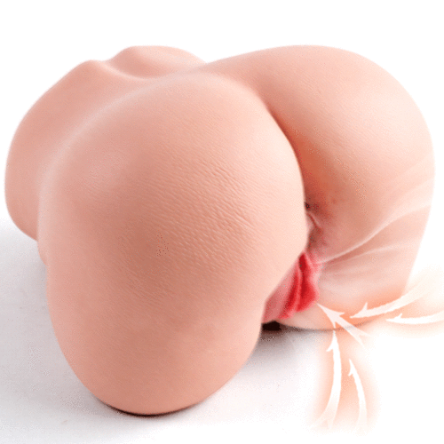 Automatic Sucking Vibrating Lifelike Butt with Realistic Pink Pussy & 2 Tight 3D Channels