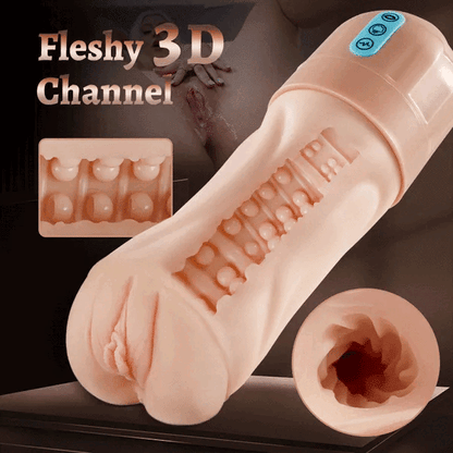 2026 New Model Beate - 5 Sucking & 10 Vibrating Vagina Masturbation Cup