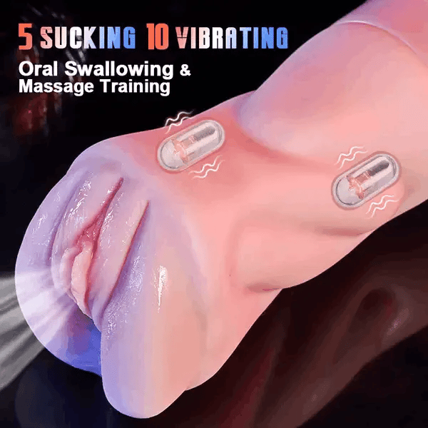 2026 New Model Beate - 5 Sucking & 10 Vibrating Vagina Masturbation Cup