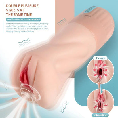 2026 New Model Beate - 5 Sucking & 10 Vibrating Vagina Masturbation Cup